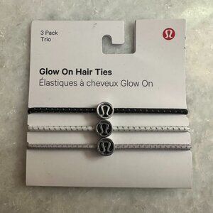 NWT lululemon Glow On Hair Ties